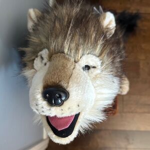 Gund Gray and Brown Wolf Plush Toy